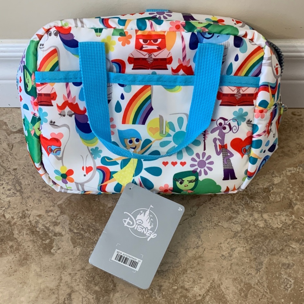 Disney Inside Out 1 Multicolor Kids lunch Bag Blue NEW rare insulated Unicorn